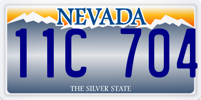 NV license plate 11C704