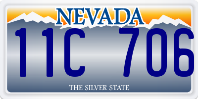 NV license plate 11C706
