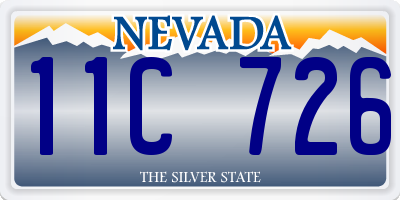 NV license plate 11C726
