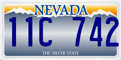 NV license plate 11C742