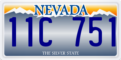 NV license plate 11C751