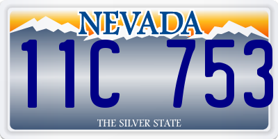 NV license plate 11C753