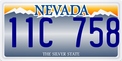 NV license plate 11C758