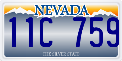 NV license plate 11C759