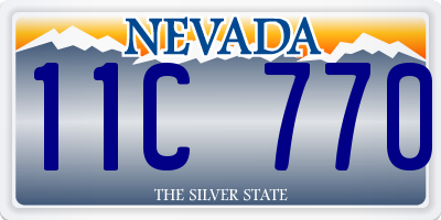 NV license plate 11C770