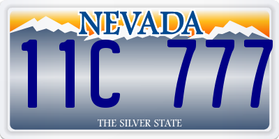 NV license plate 11C777