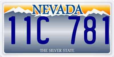 NV license plate 11C781