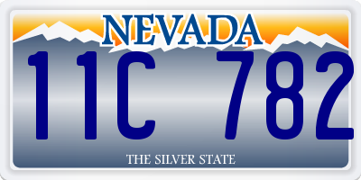 NV license plate 11C782