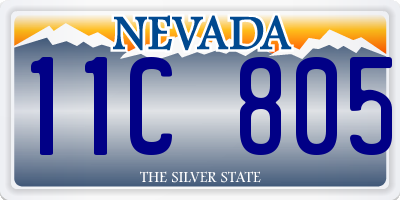 NV license plate 11C805