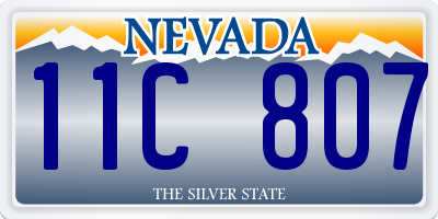 NV license plate 11C807
