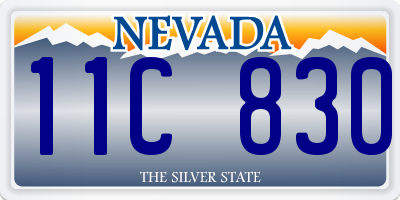 NV license plate 11C830