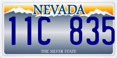 NV license plate 11C835