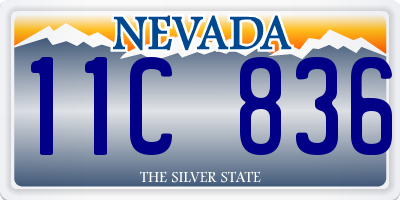 NV license plate 11C836