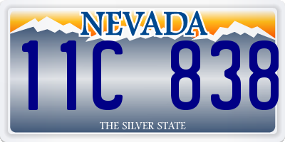 NV license plate 11C838