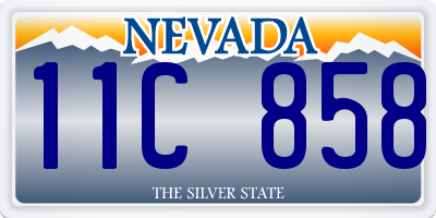 NV license plate 11C858