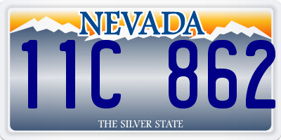 NV license plate 11C862