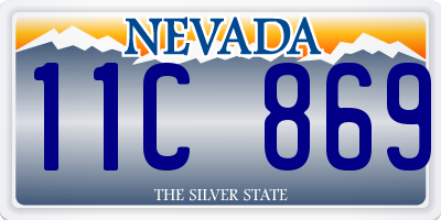 NV license plate 11C869