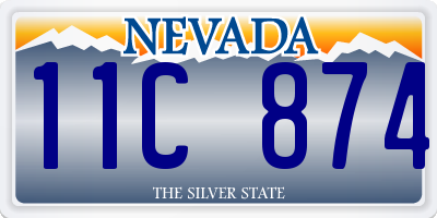 NV license plate 11C874