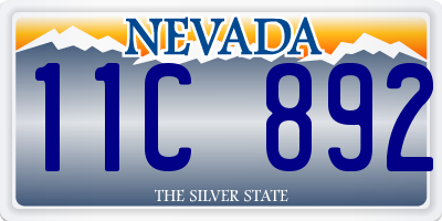 NV license plate 11C892