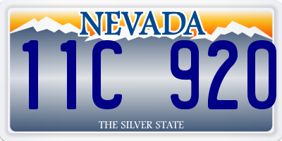NV license plate 11C920