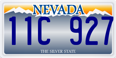 NV license plate 11C927
