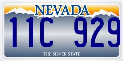 NV license plate 11C929