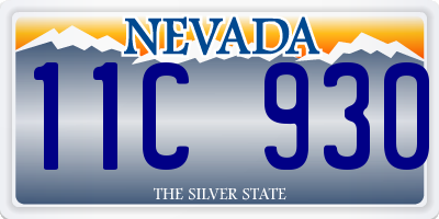 NV license plate 11C930