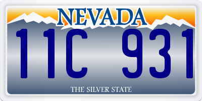 NV license plate 11C931