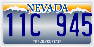 NV license plate 11C945