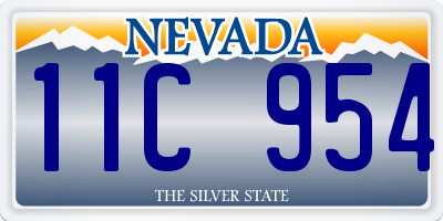 NV license plate 11C954
