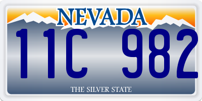 NV license plate 11C982