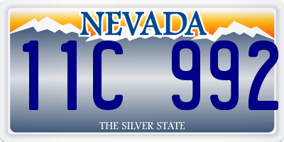 NV license plate 11C992