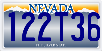 NV license plate 122T36