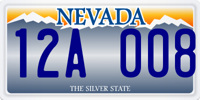 NV license plate 12A008
