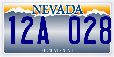 NV license plate 12A028