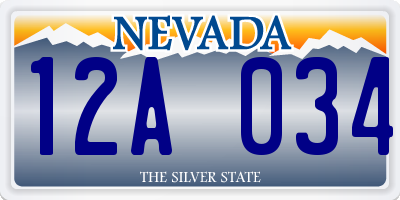 NV license plate 12A034