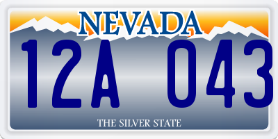 NV license plate 12A043
