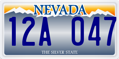 NV license plate 12A047