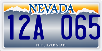 NV license plate 12A065