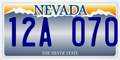 NV license plate 12A070