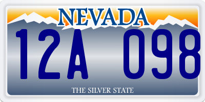 NV license plate 12A098