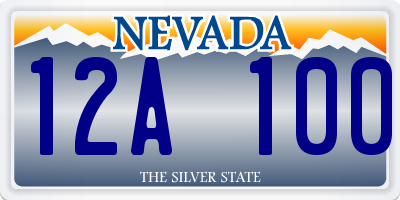 NV license plate 12A100