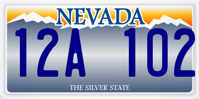 NV license plate 12A102