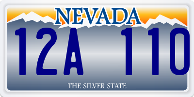NV license plate 12A110