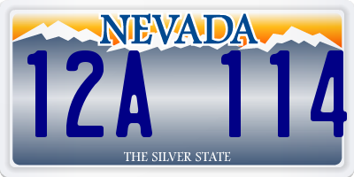 NV license plate 12A114