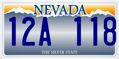 NV license plate 12A118