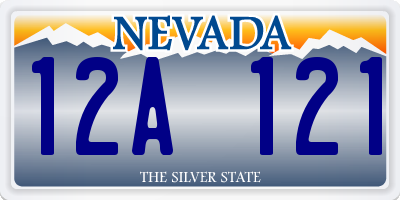 NV license plate 12A121