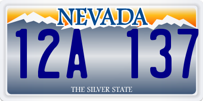 NV license plate 12A137