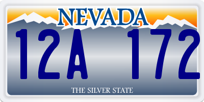 NV license plate 12A172