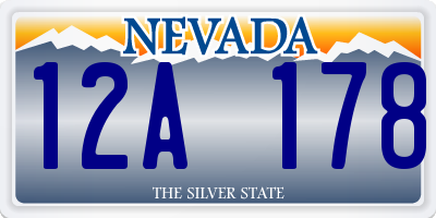 NV license plate 12A178
